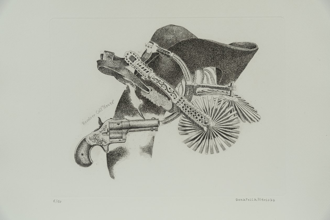 Rewolwer Colt "House", 1977 (grawerunek) autorstwa Donatella Merlo