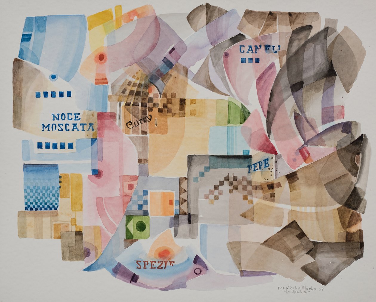 Przyprawy, 2008 (akwarela na papierze) autorstwa Donatella Merlo