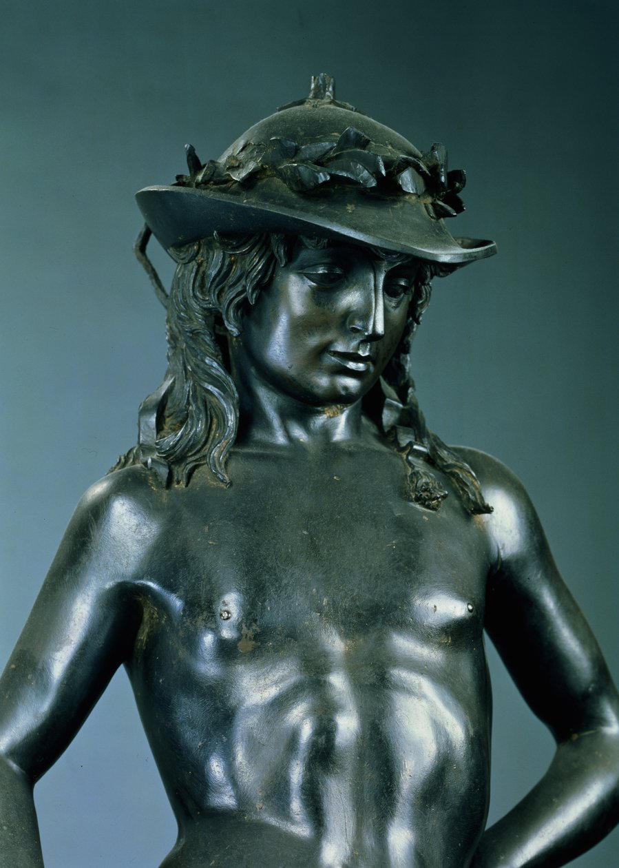 David, detal, ok. 1440 detal z brązu z 119169 autorstwa Donatello