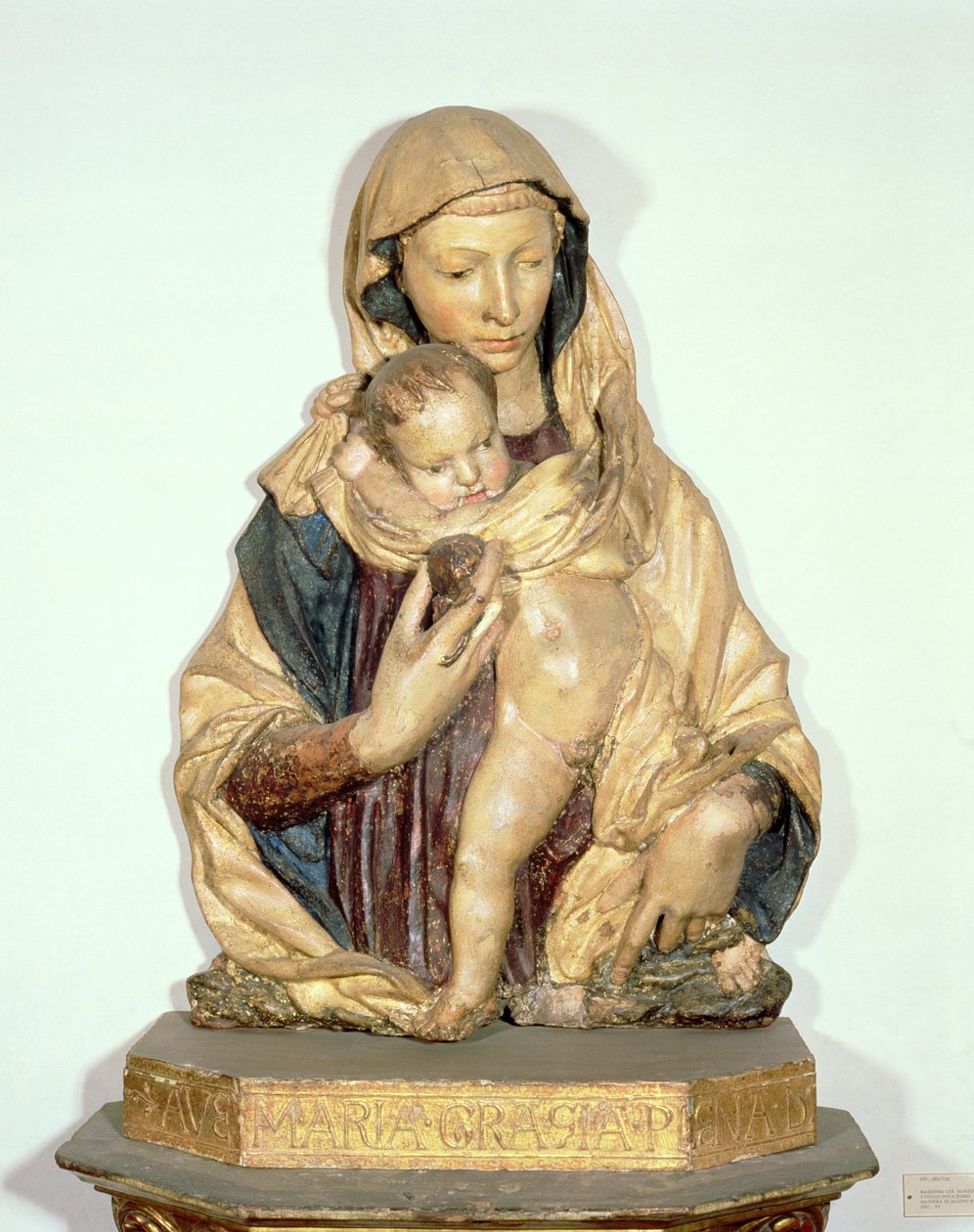 Madonna z Dzieciątkiem (polichromowana terakota) autorstwa Donatello