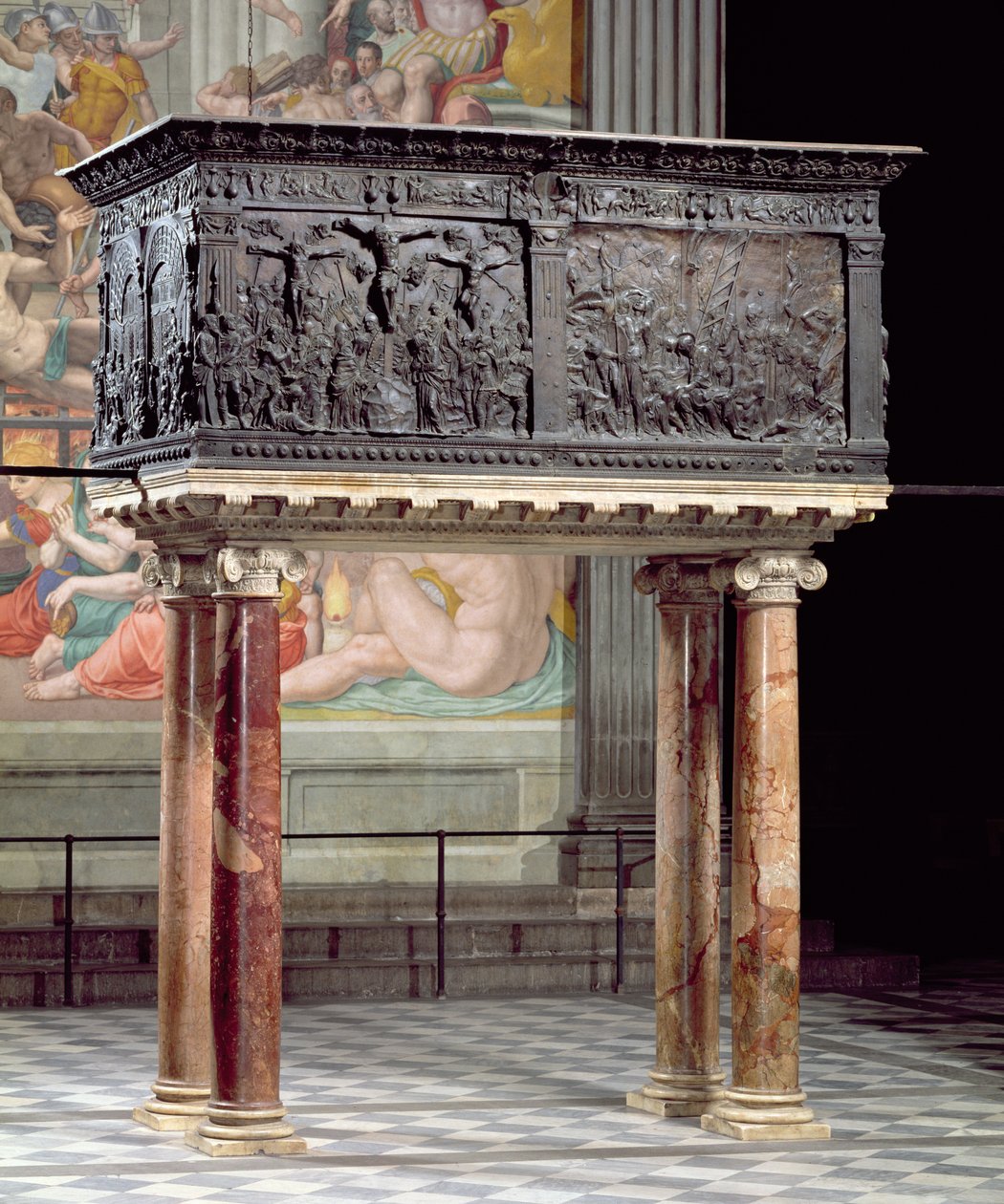 Ambona od południowej strony nawy, 1460 (brąz) autorstwa Donatello