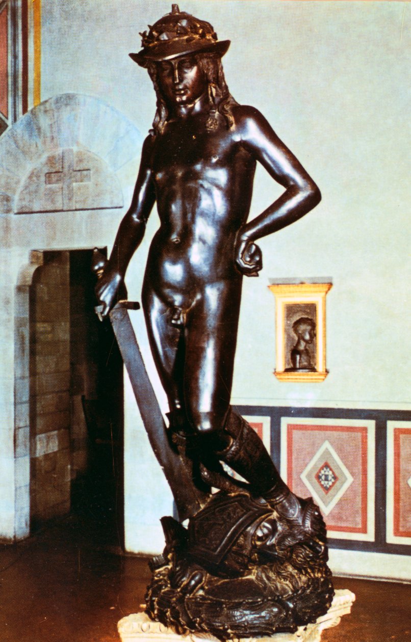 Spiżowa statua Dawida, ok. 1430-1440 autorstwa Donatello