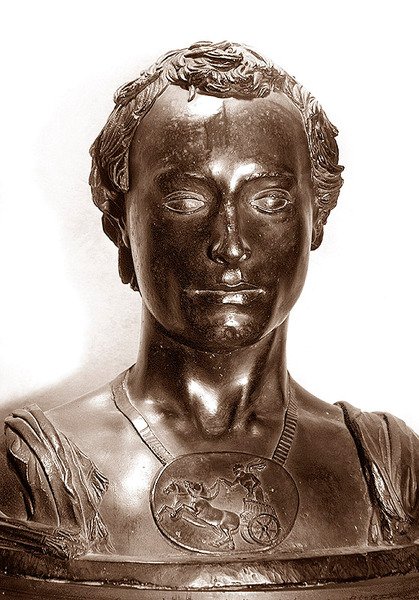 Popiersie dżentelmena (brąz) autorstwa Donatello