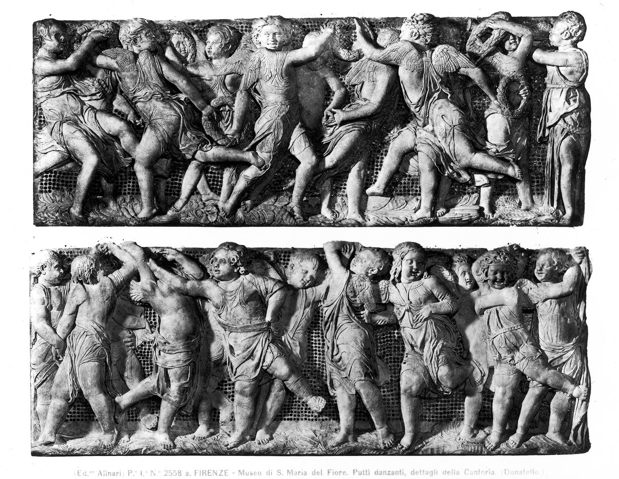 Dancing Putti Panel, z Cantorii, Śpiewającej Galerii Duomo (marmur) autorstwa Donatello