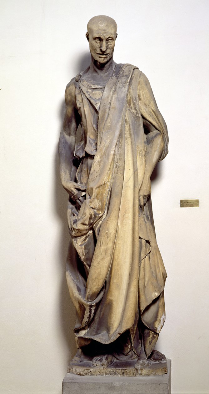 Prorok Habakkuk (Lo Zuccone) ok. 1423-36 (marmur) autorstwa Donatello
