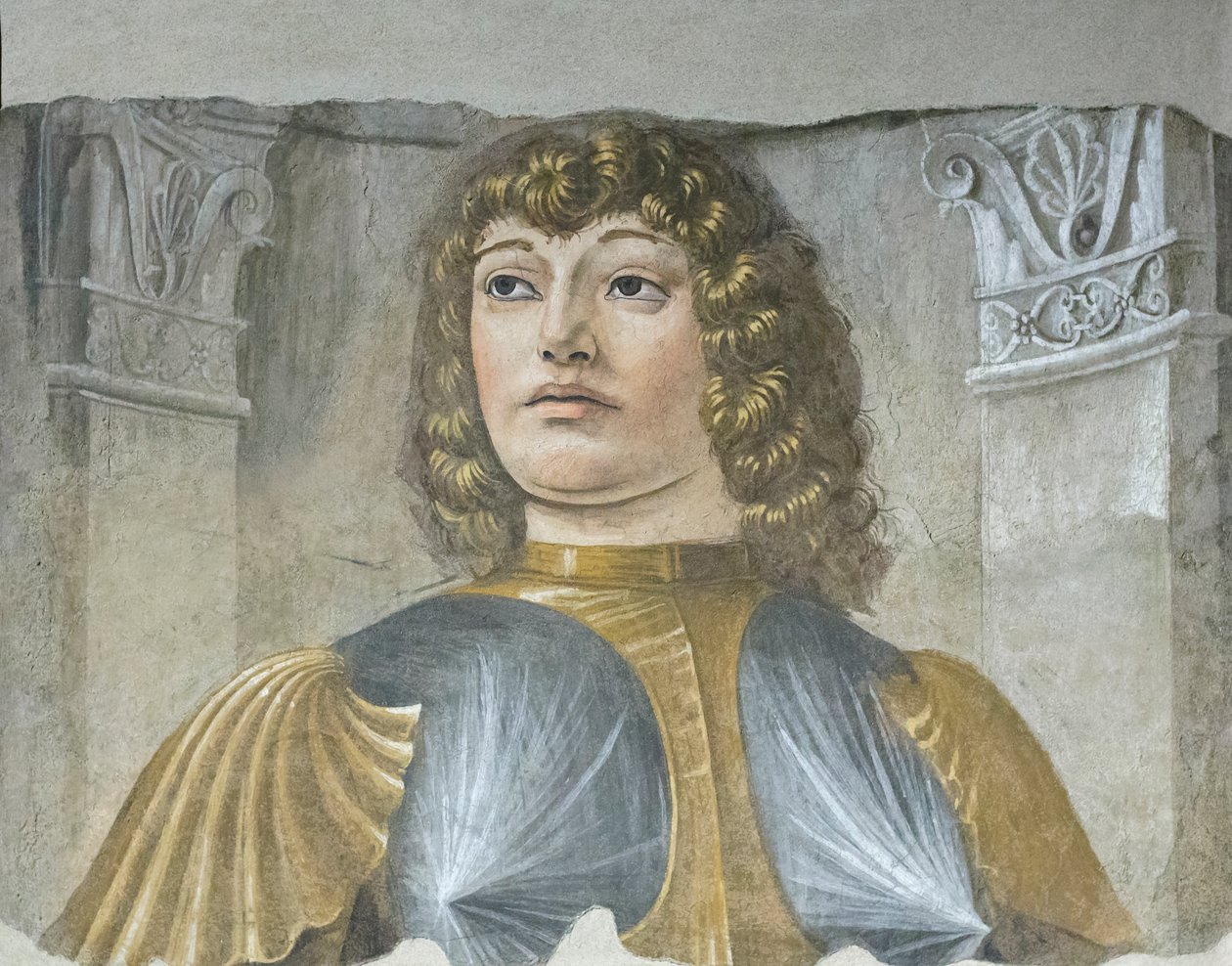 Mężczyzna w zbroi, ok. 1487-89 (oderwany fresk) autorstwa Donato Bramante