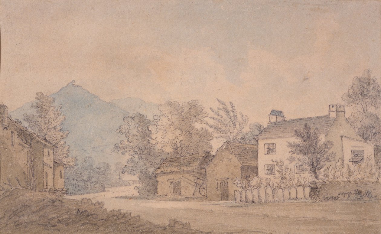 Domek Dove, Grasmere, ok. 1806 (wc na papierze) autorstwa Dora Wordsworth