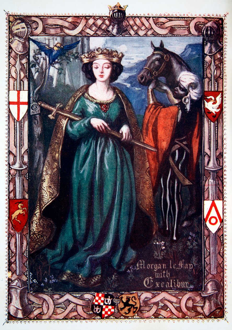 „Morgan le Fay z Excaliburem”, 1905. autorstwa Dora Curtis