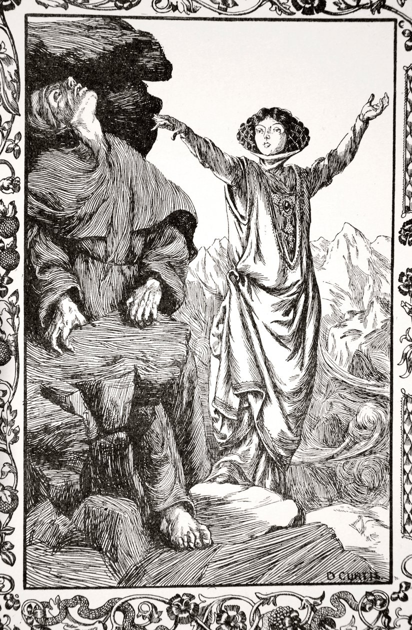 „Ona spowodowała, że skała się wyłączyła”, 1905. autorstwa Dora Curtis