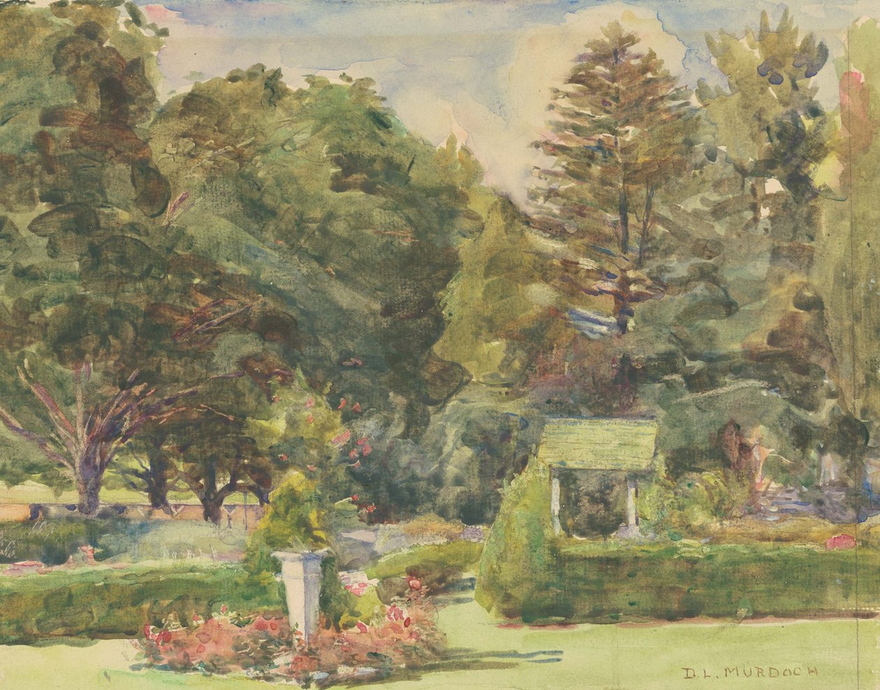 Ogród Parmele, ok. 1920 autorstwa Dora Louise Murdoch