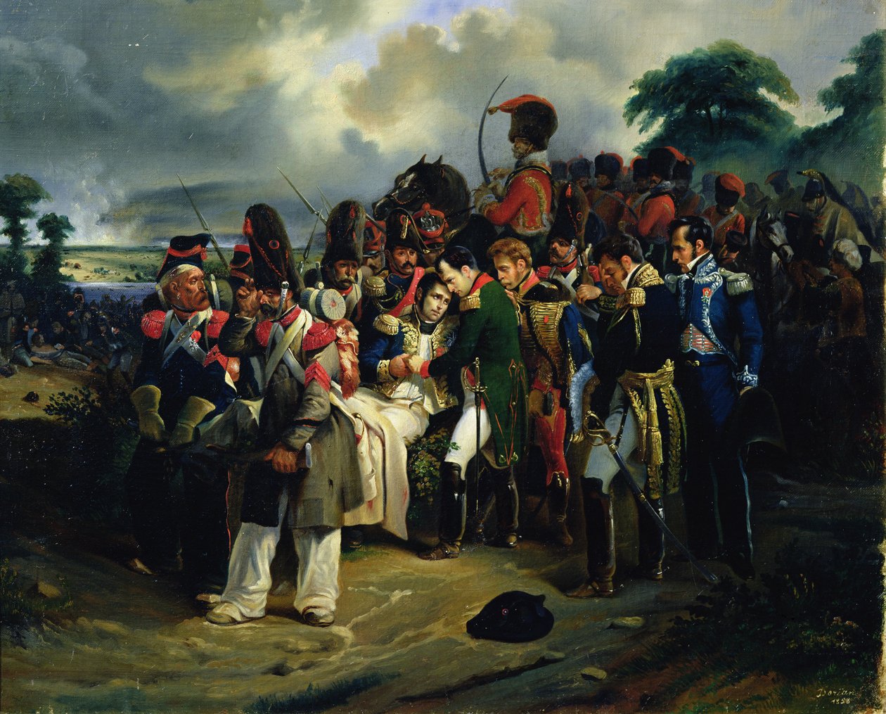 Napoleon żegna się z marszałkiem Jeanem Lannesem, 1858 r autorstwa Dorian