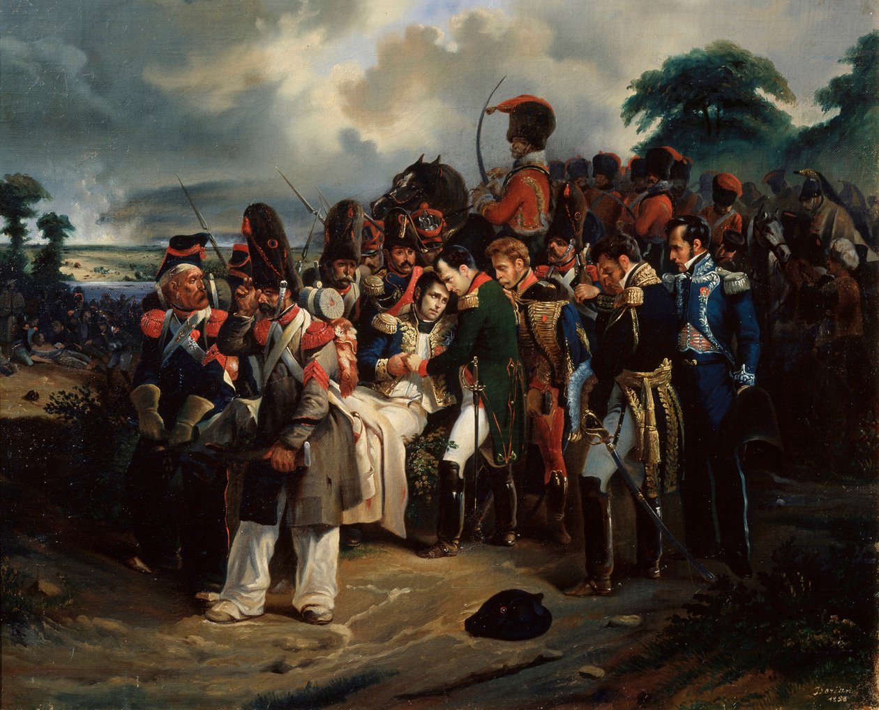 Napoleon żegna się z marszałkiem Jeanem Lannesem, 1858 r autorstwa Dorian