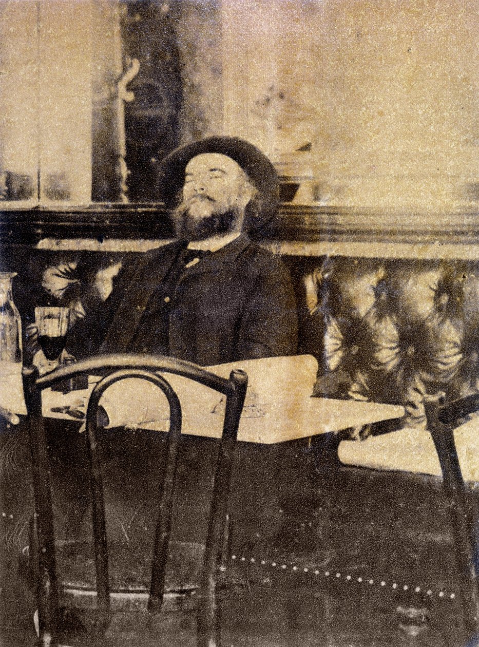 Verlaine w kawie, picie piołunu autorstwa Dornac