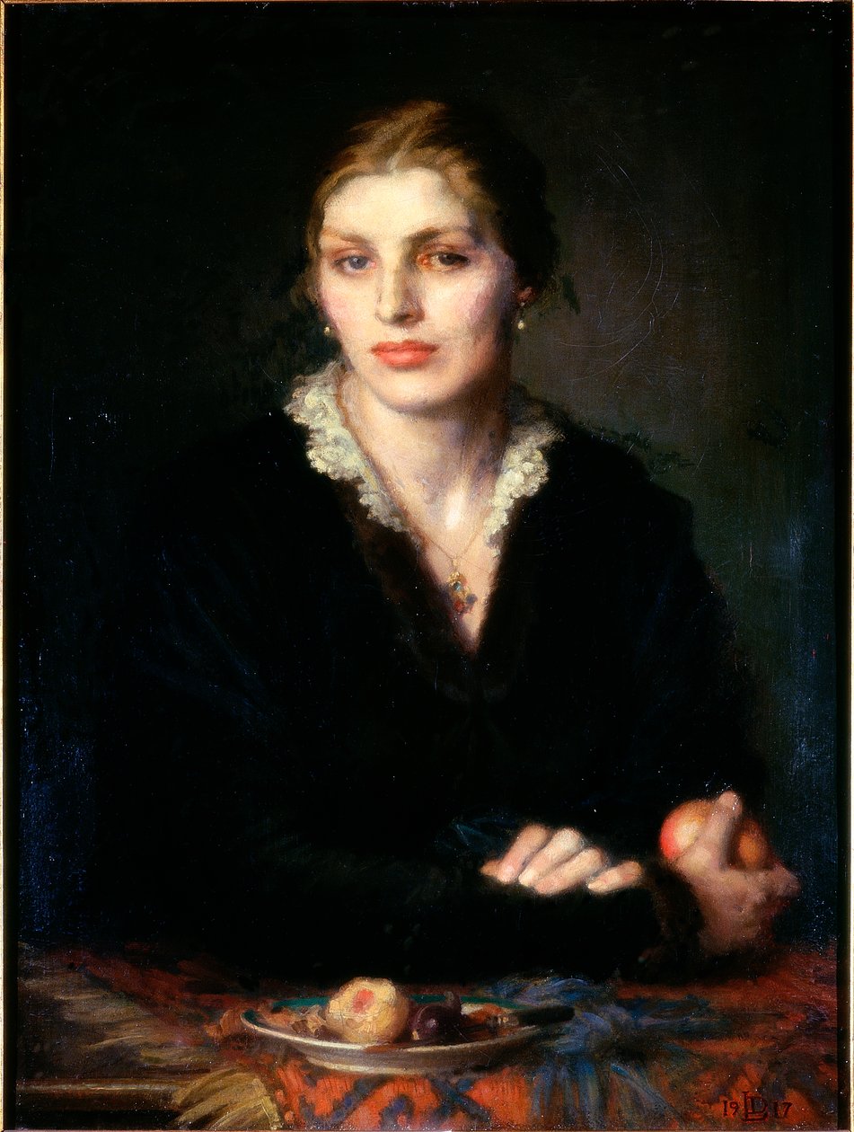 Dama z owocami Gladys Holman Hunt, 1917 olej na płótnie autorstwa Dorothea Landau
