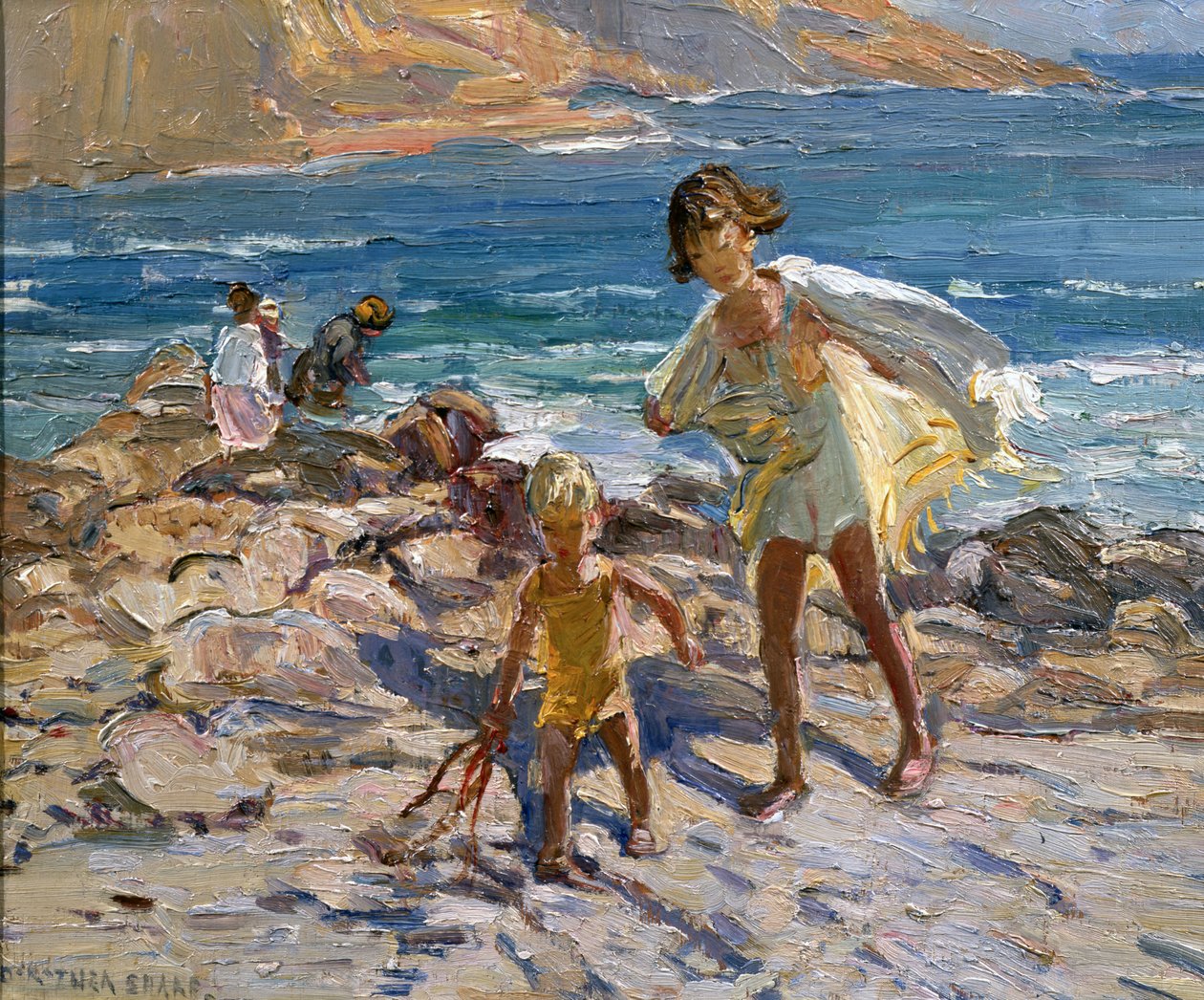 Nad morzem (olej na płycie) autorstwa Dorothea Sharp