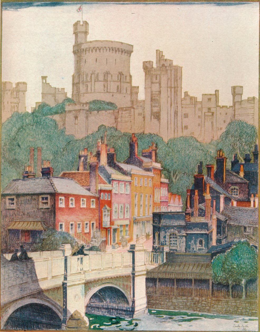 Zamek Windsor, 1922. 1924 autorstwa Dorothy Hutton
