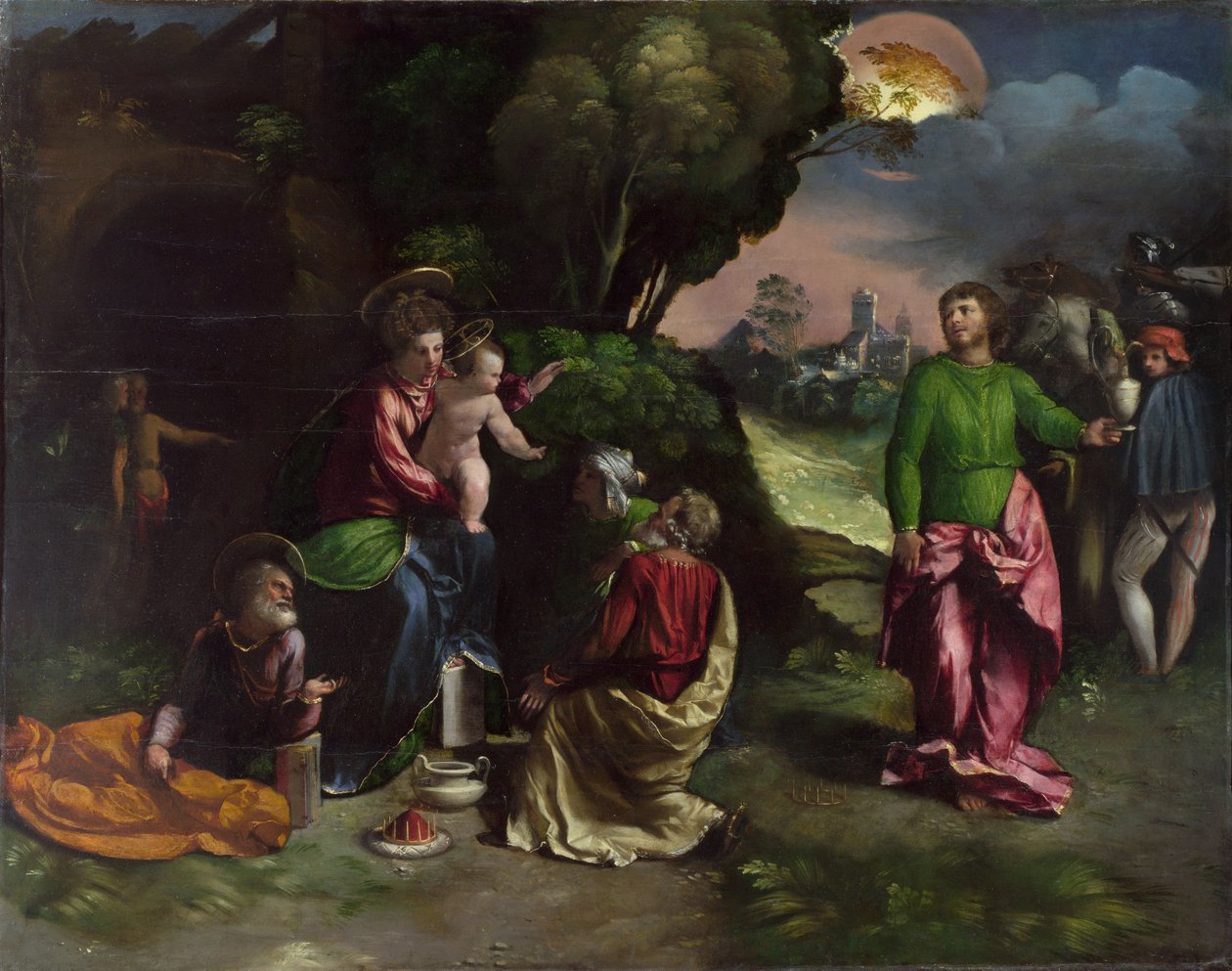 Dossi, Dosso (ok. 1486-1542) Adoracja królów Olej na drewnie ok. 1535 National Gallery, Londyn 85,1x108 autorstwa Dosso Dossi