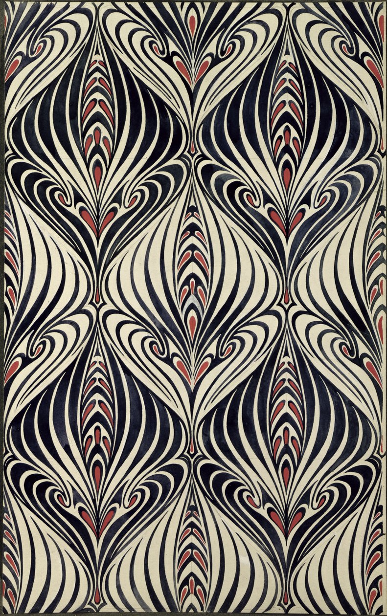 Projekt na tkaninę drukowaną, 1928 autorstwa Douglas B. Cockerell
