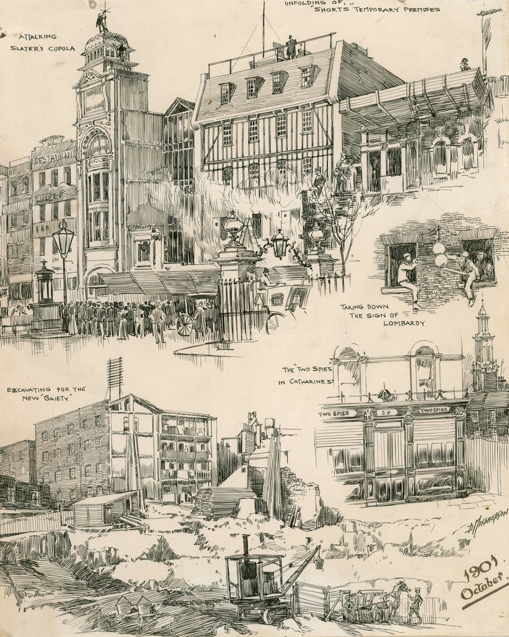 Szkice Londynu z października 1901 r. (rycina) autorstwa Douglas Macpherson