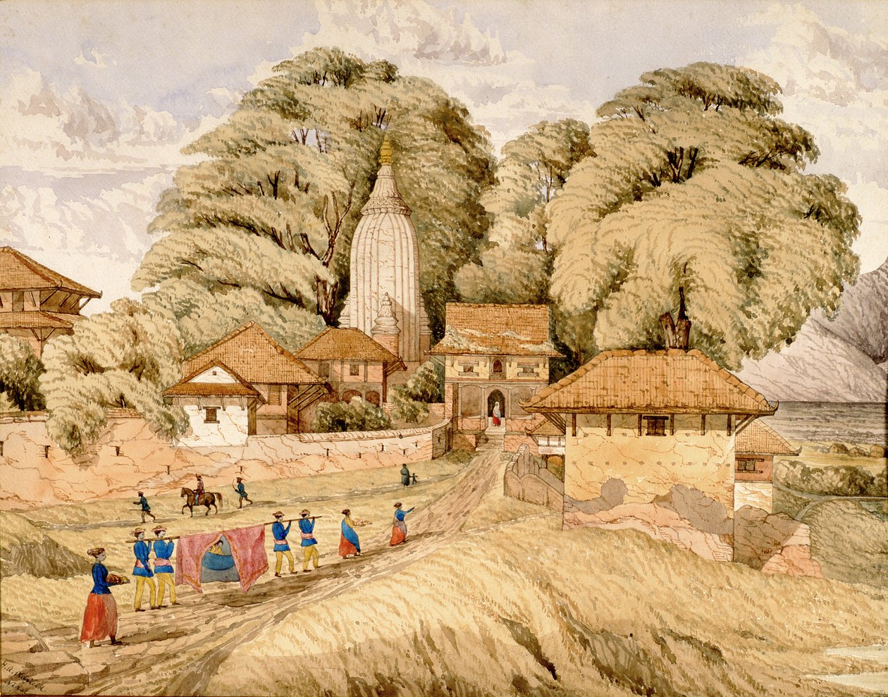 Narain - Hitthee, niedaleko Kathmandoo, Nepal autorstwa Dr. Henry Ambrose Oldfield