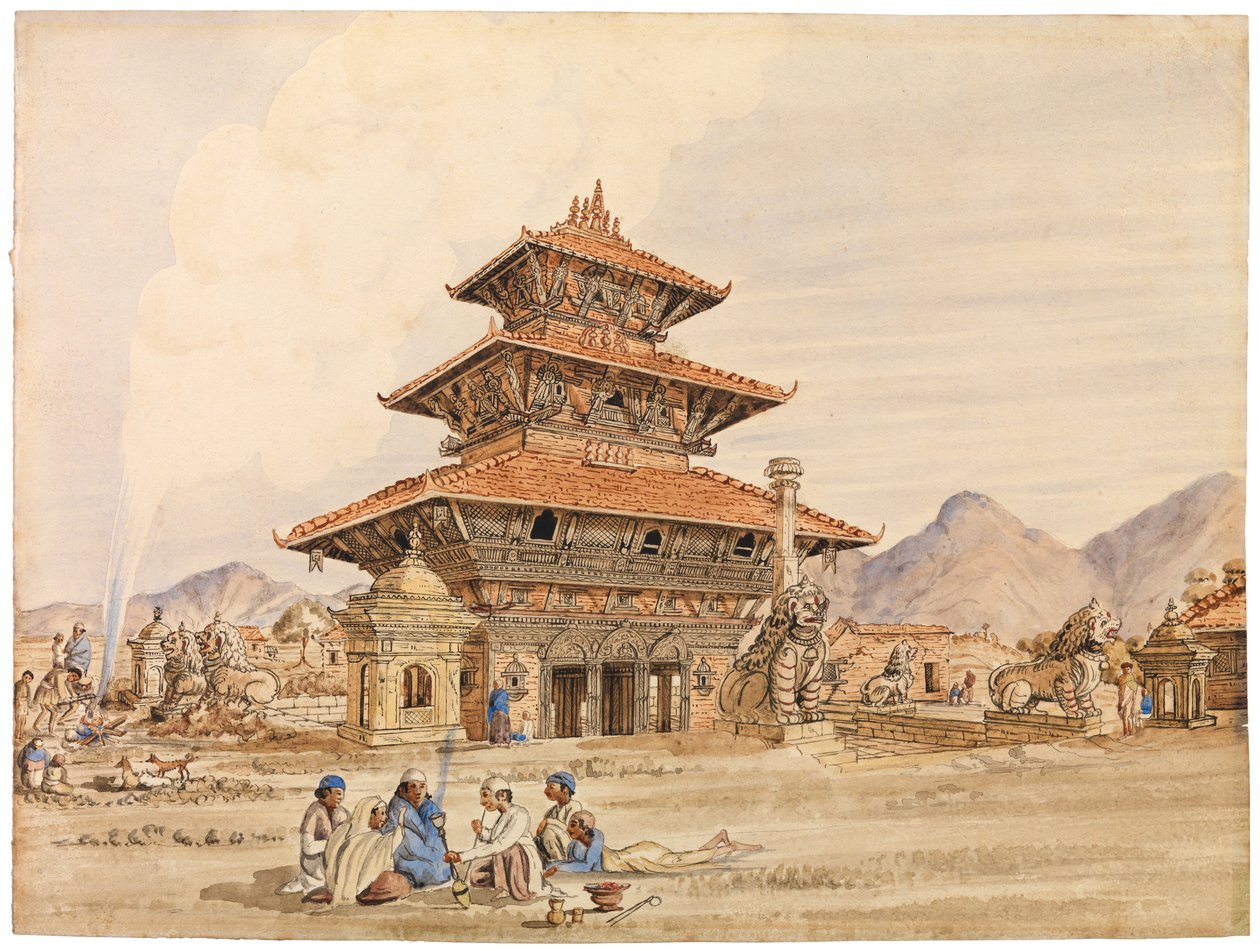 Świątynia Devi, Patan, Nepal, lata 1850 autorstwa Dr. Henry Ambrose Oldfield