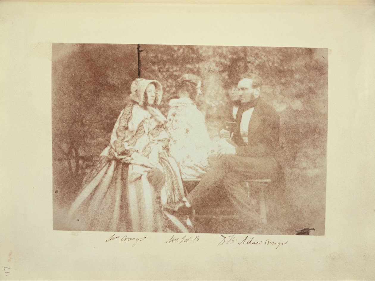 Portret grupowy z panem i panią Adair Craigie, panią James Brewster i sir Davidem Brewsterem autorstwa Dr. John Adamson