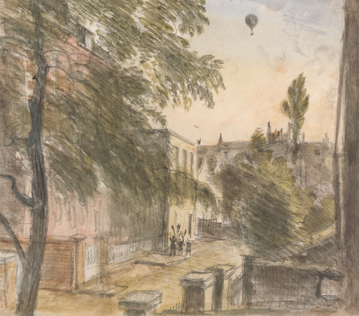 Balon nad Holland Street, Kensington, 22 lipca 1835, godzina 19:00 autorstwa Dr. William Crotch
