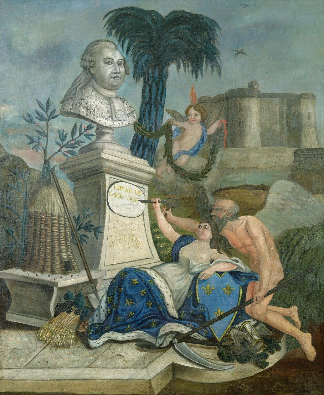 Gloryfikacja Ludwika XVI, ojca Francuzów, 1789 autorstwa Dubois