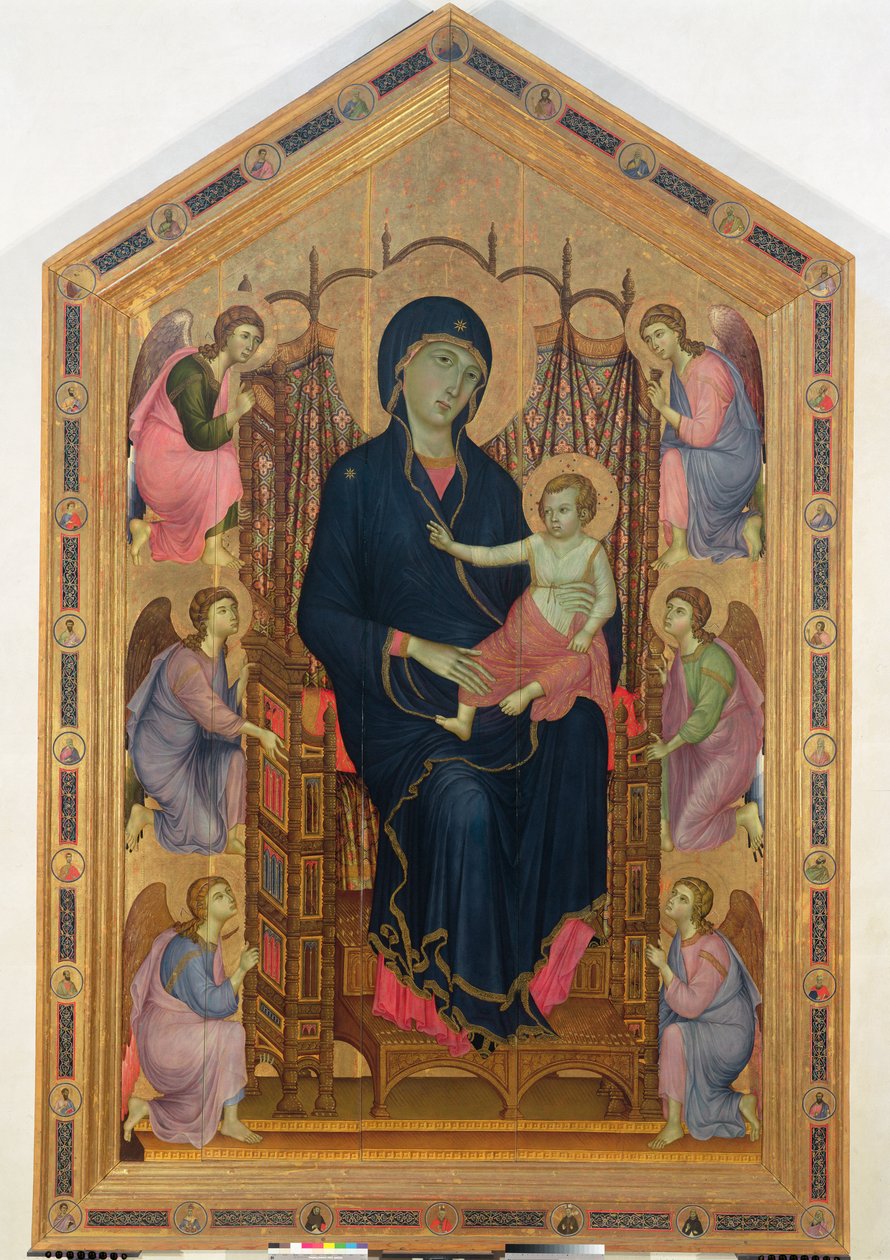 Madonna z Dzieciątkiem (Rucellai Madonna) 1285 (tempera na panelu) autorstwa Duccio di Buoninsegna