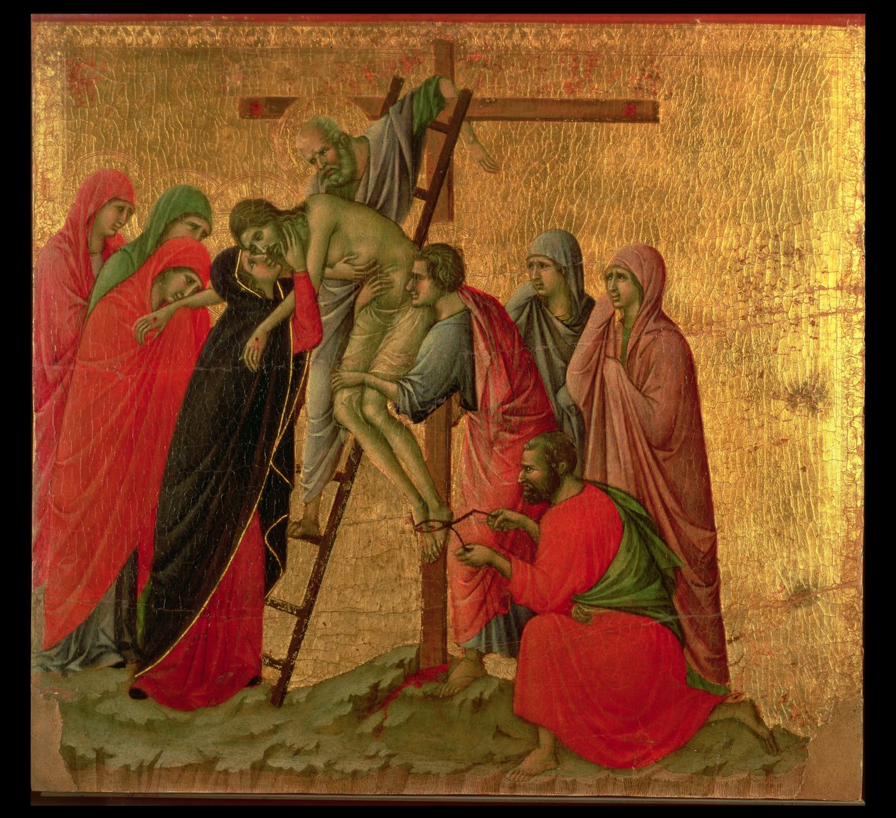 Maesta: Zejście z Krzyża, 1308-11 autorstwa Duccio di Buoninsegna