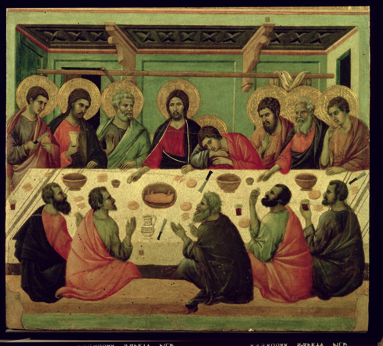 Ostatnia Wieczerza, z Ołtarza Pasyjnego autorstwa Duccio di Buoninsegna