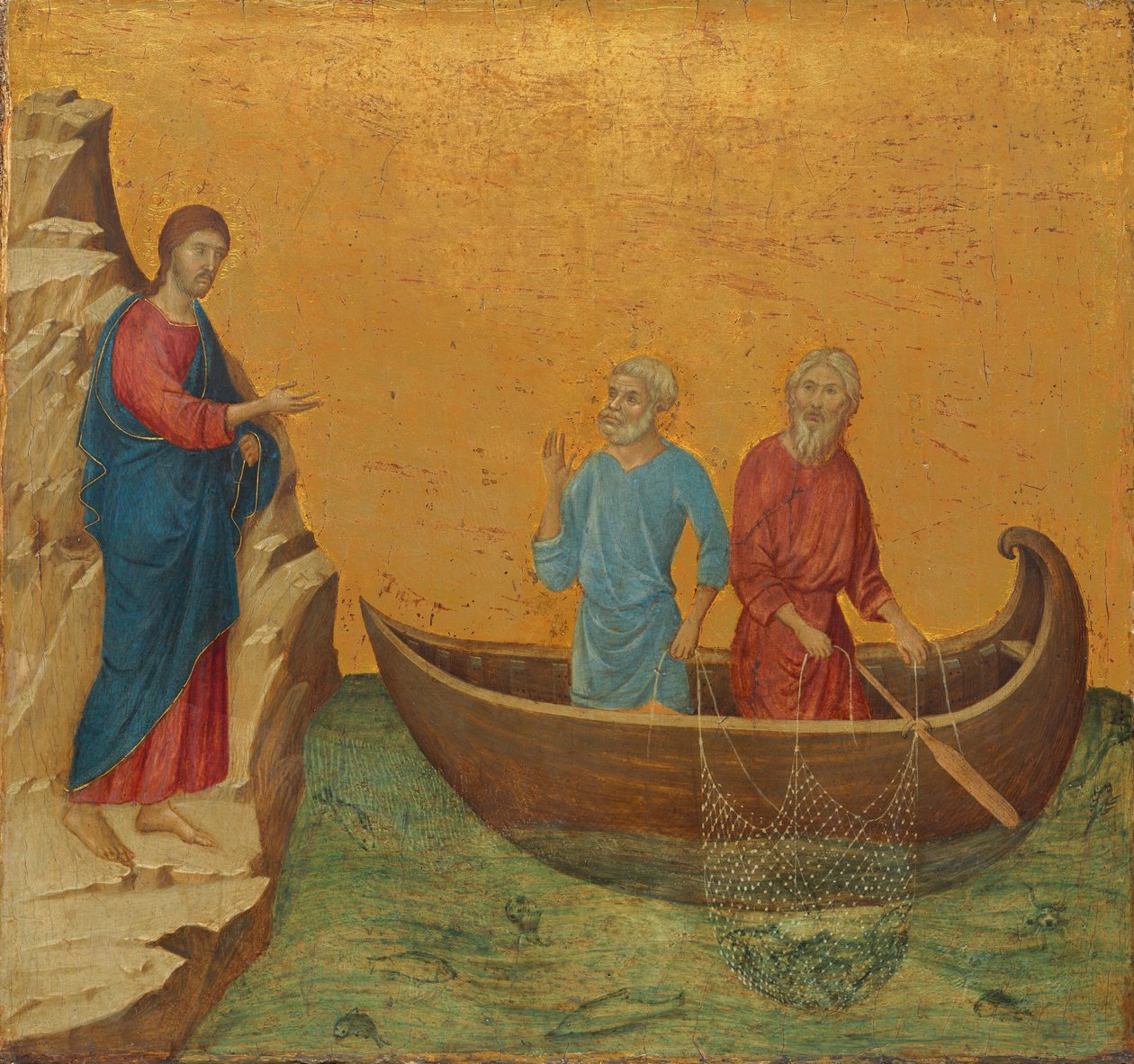 Powołanie apostołów Piotra i Andrzeja autorstwa Duccio di Buoninsegna
