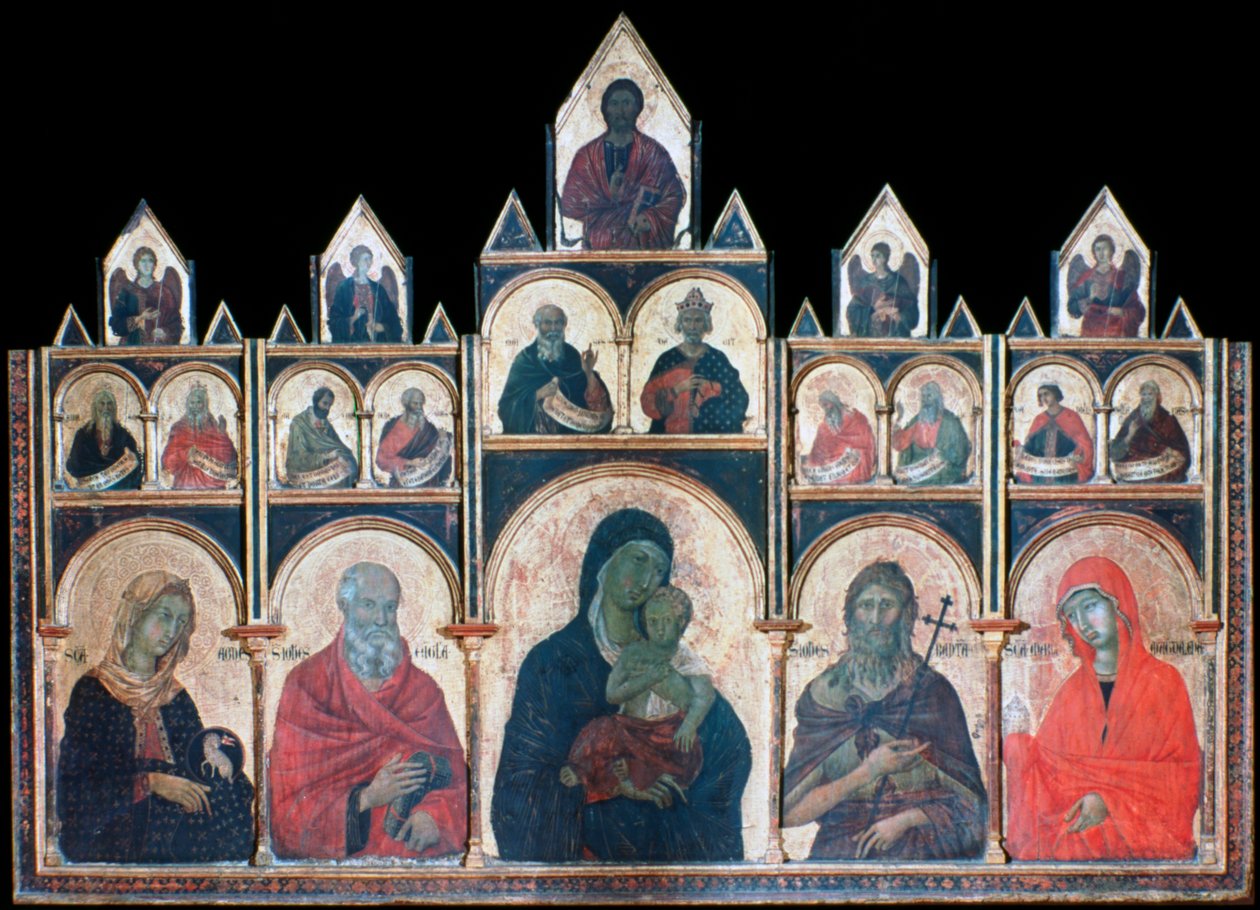 Najświętsza Panna z Dzieciątkiem i Świętymi, c1278-1318 autorstwa Duccio di Buoninsegna