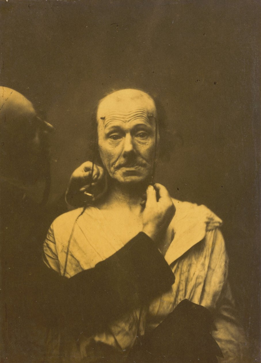 Uwaga, 1854-1856, druk 1862. autorstwa Duchenne de Boulogne