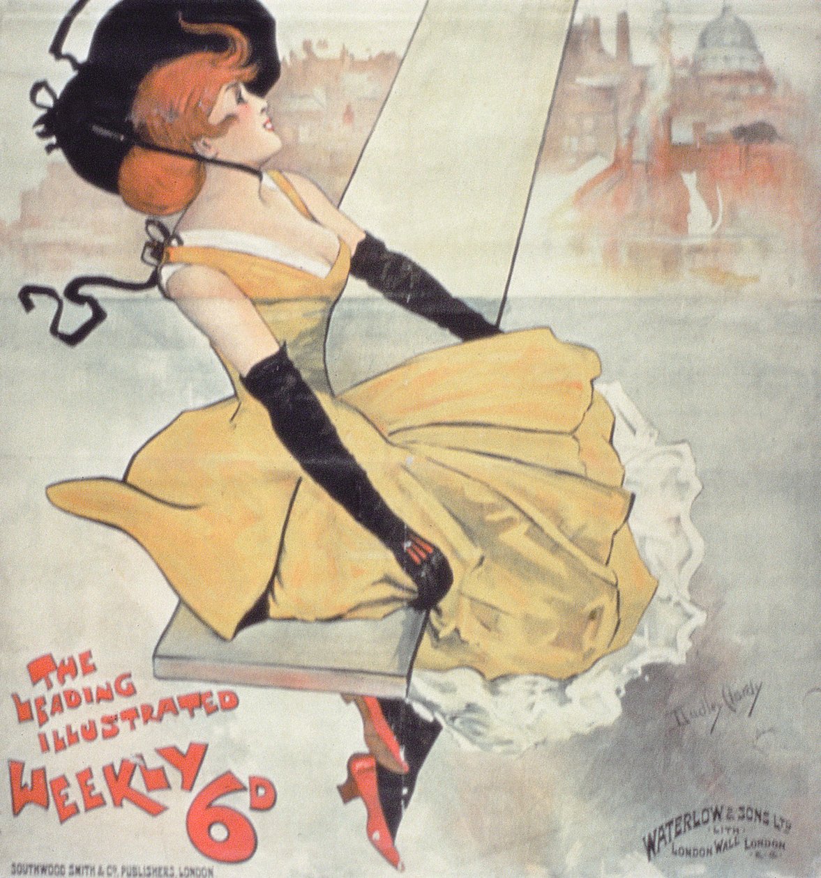 Reklama dla "The Leading Illustrated Weekly autorstwa Dudley Hardy