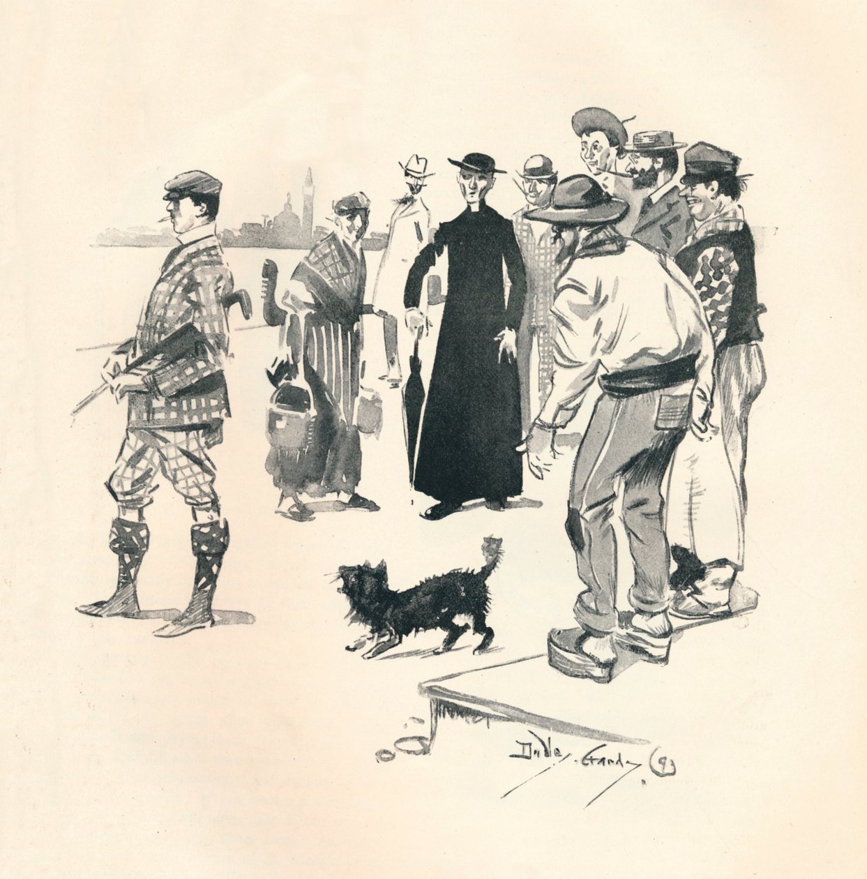 Knickerbockers w Wenecji, 1893, 1894 autorstwa Dudley Hardy