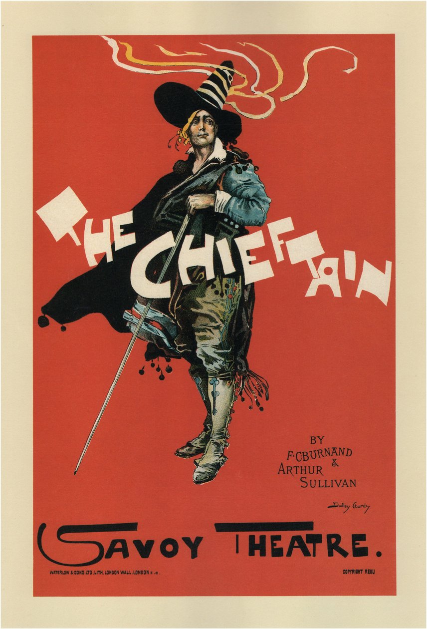Plakat do opery The Chieftain autorstwa A. Sullivana i F.C. Burnanda, 1894 autorstwa Dudley Hardy