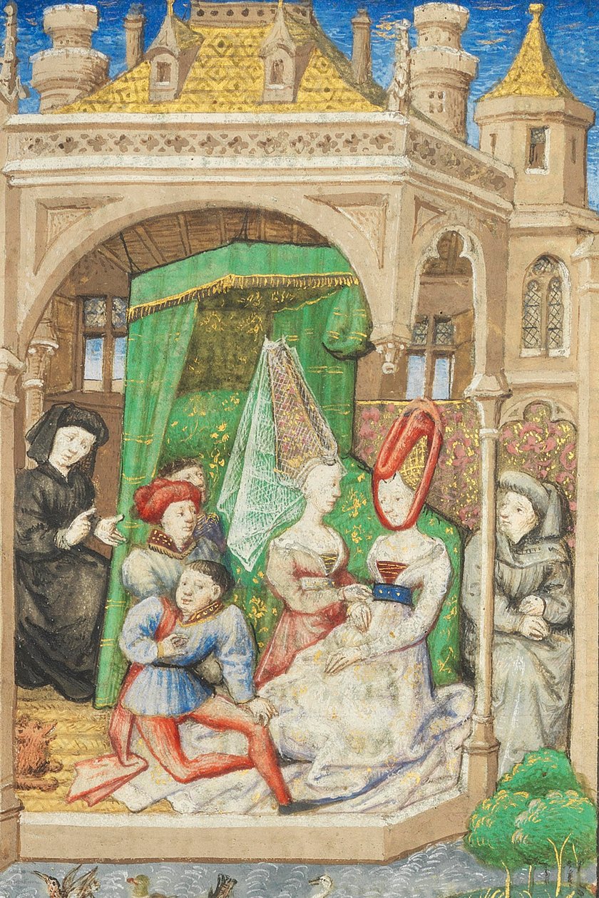 Strona z "La Belle Dame Sans Merci" Alaina Chartiera, Paryż, początek XV w. autorstwa Dunois Master