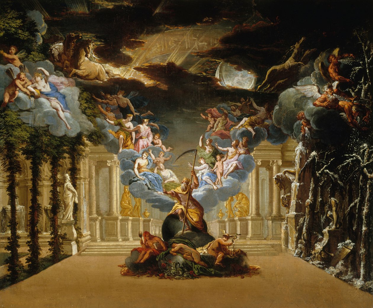 Scenografia do Prologu Tragédie lyrique Atys Jeana-Baptiste