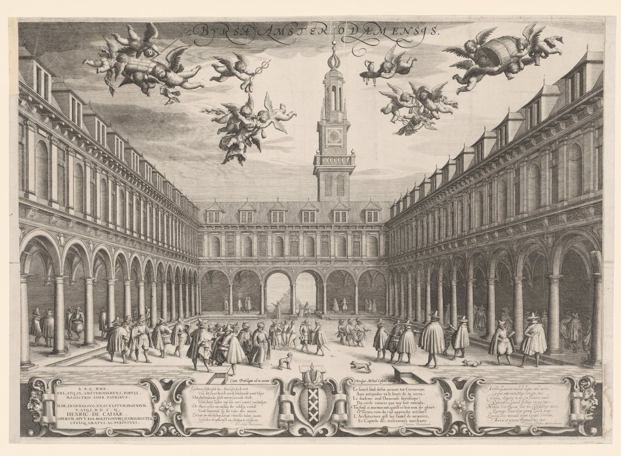 Giełda Papierów Wartościowych w Amsterdamie, 1609 autorstwa Dutch School