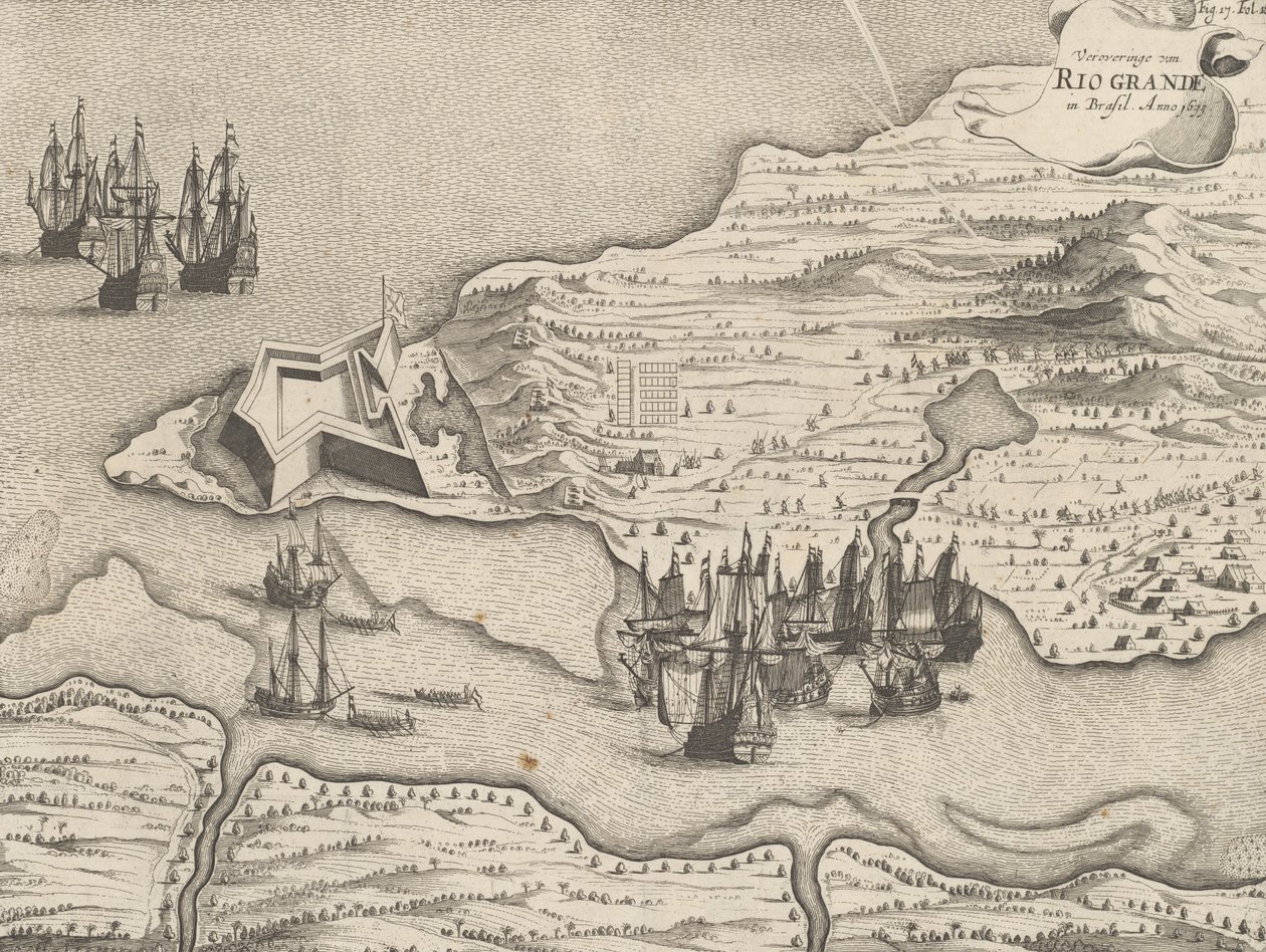 Podbój Rio Grande w Brazylii, grudzień 1633, 1649-51 autorstwa Dutch School