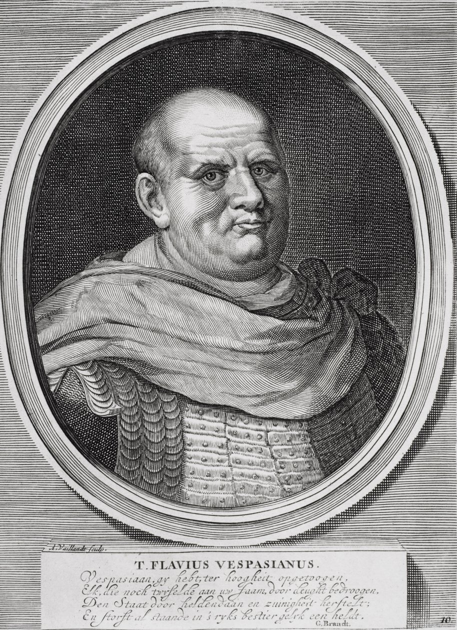 Cesarz Cezar Wespazjan August autorstwa Dutch School