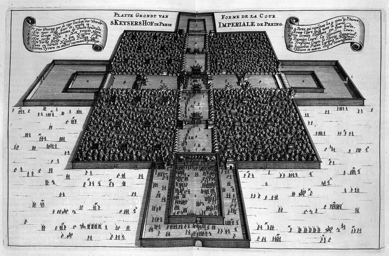 Plan Pałacu Cesarskiego w Pekinie autorstwa Dutch School