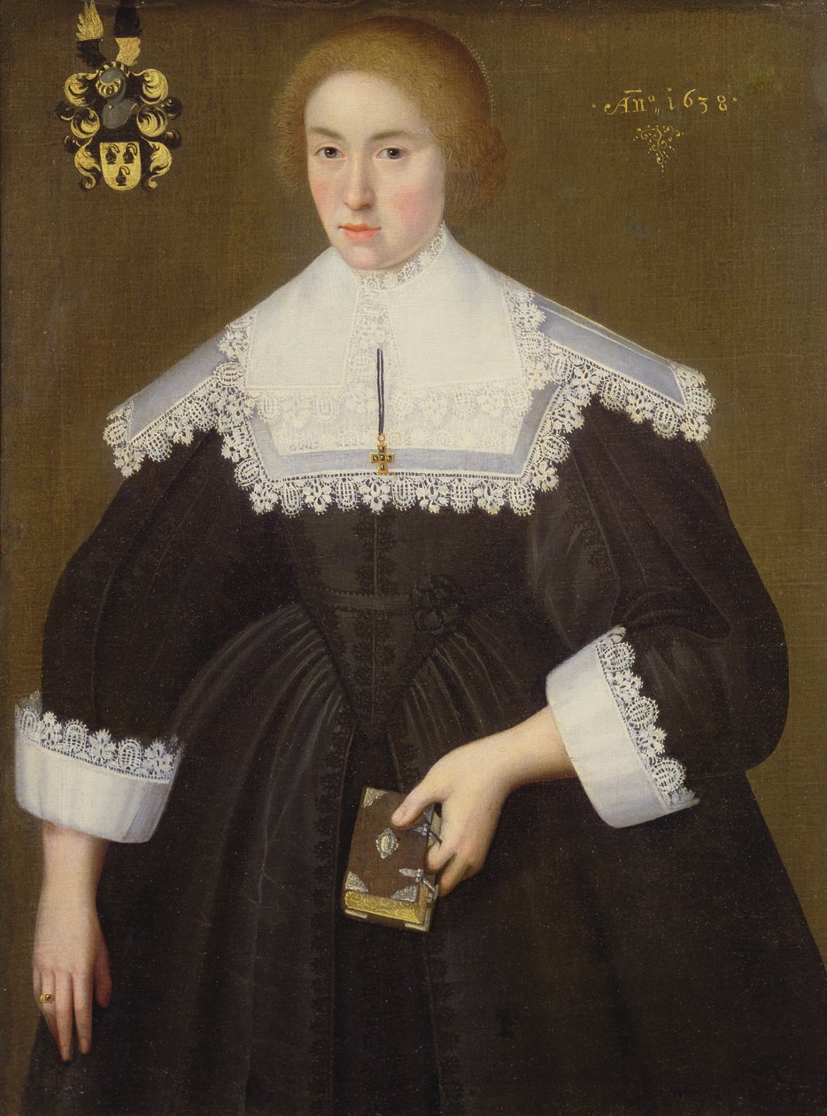 Portret damy, 1638 autorstwa Dutch School