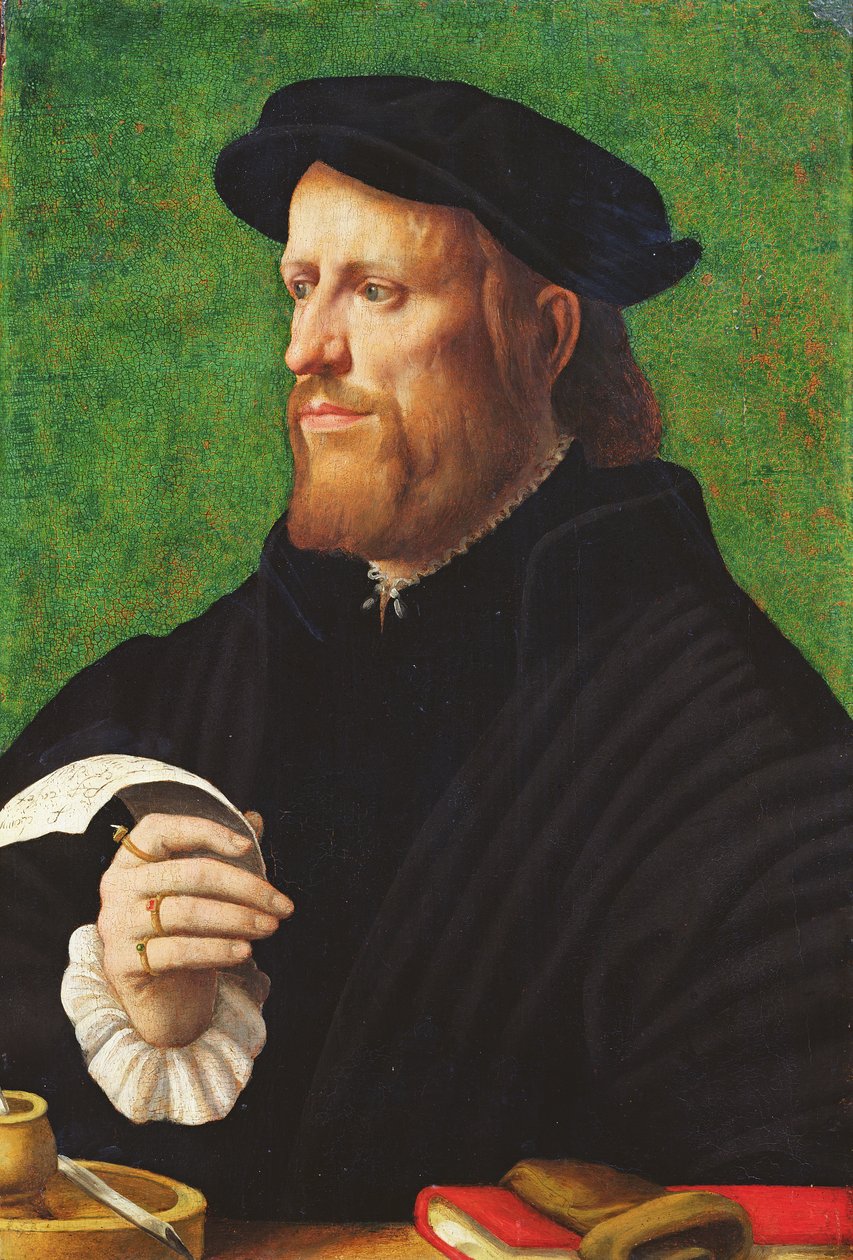 Portret mężczyzny, 1575 (olej na desce) autorstwa Dutch School