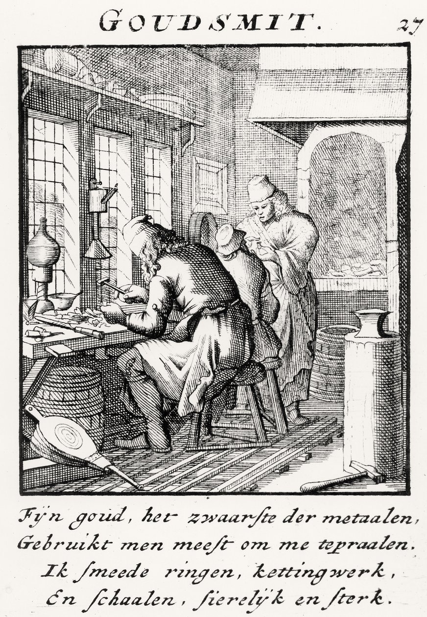 Złotnik, 1718 autorstwa Dutch School