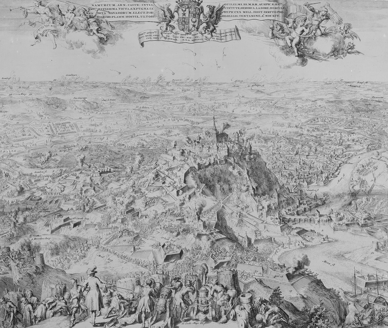 Oblężenie Namur, 1695 r. autorstwa Dutch School