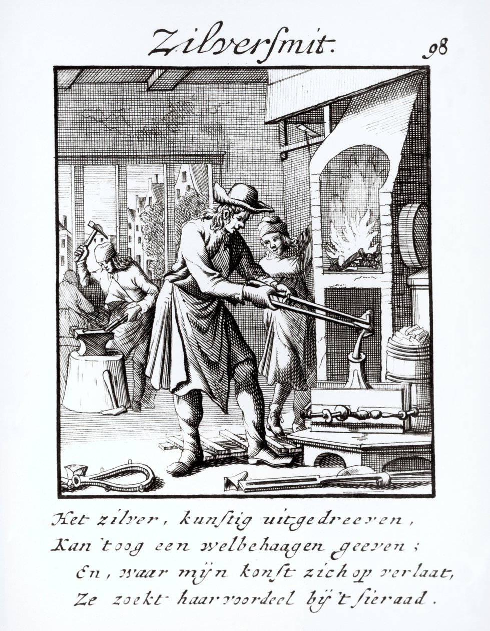 Złotnik, 1718 autorstwa Dutch School