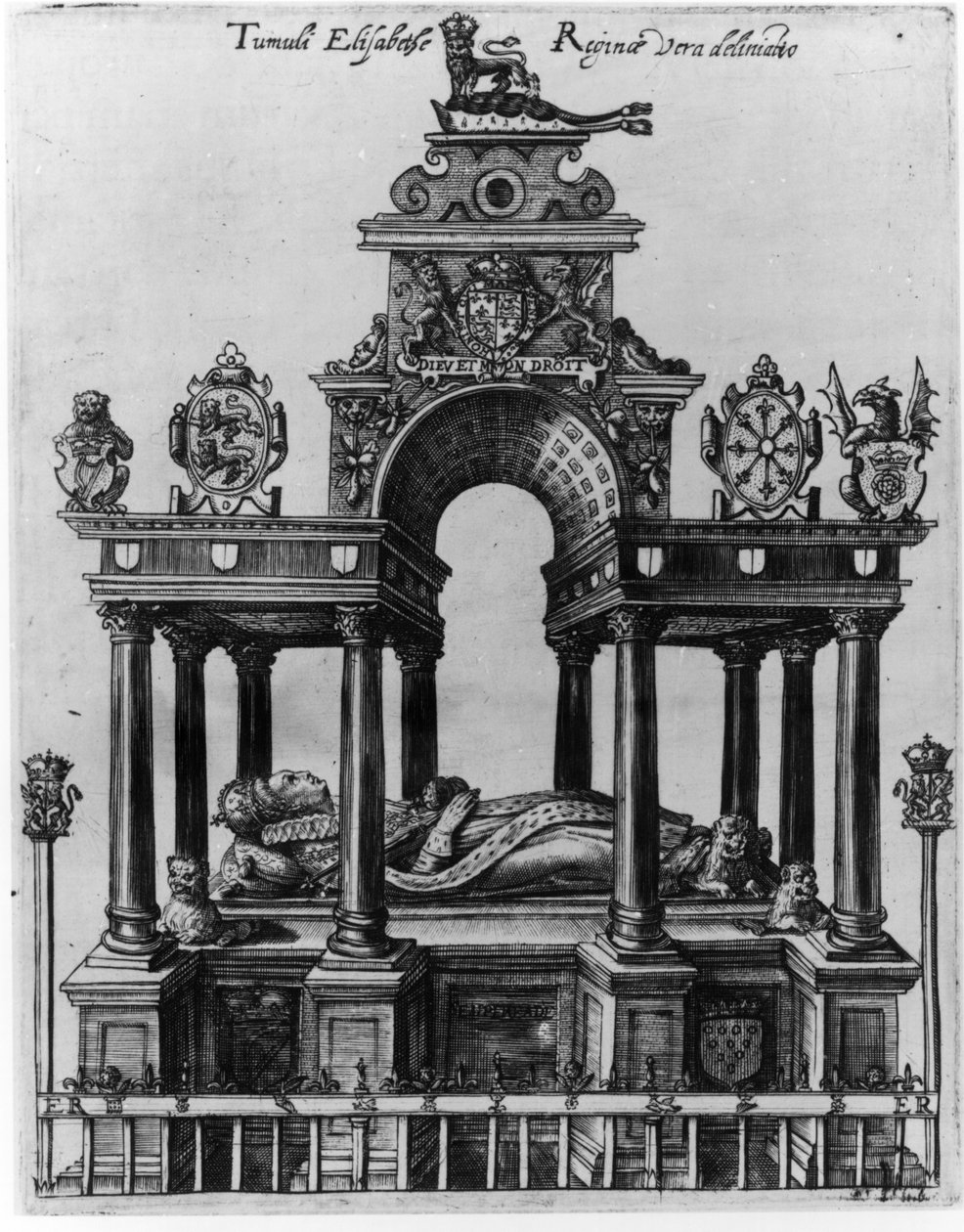 Grób Elżbiety I, 1620 r. autorstwa Dutch School