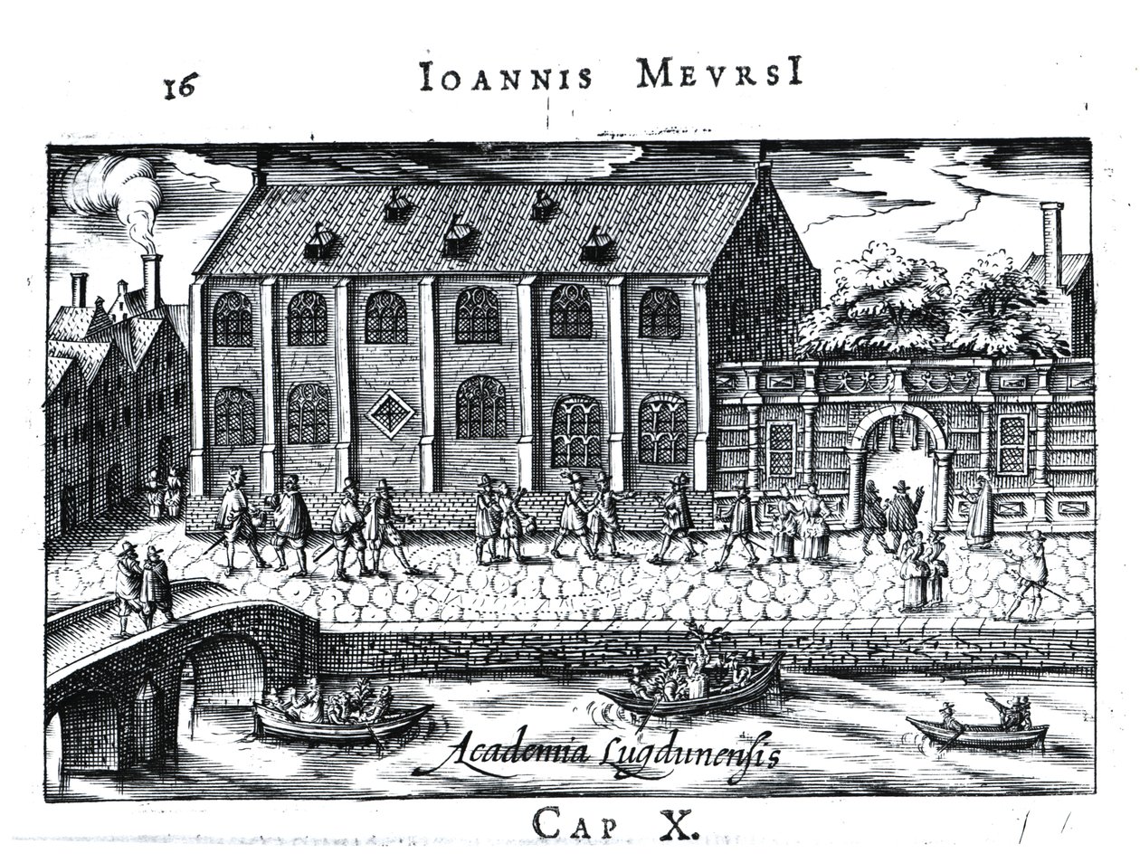 University of Leiden, z „Holenderskich Aten” J. Meursiusa, wyd. w 1625 autorstwa Dutch School